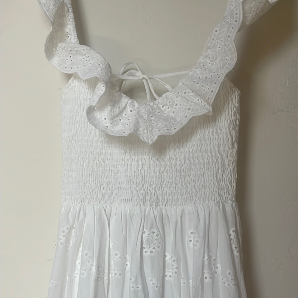 Astr White Eyelet Dress